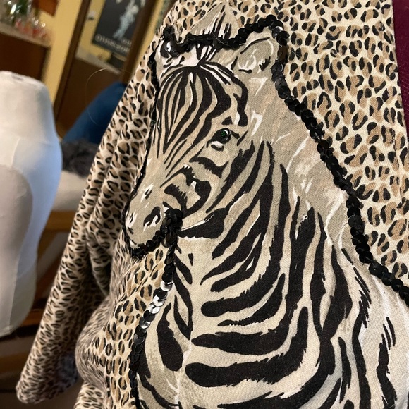 Vintage 80s crop top safari print - Picture 3 of 9